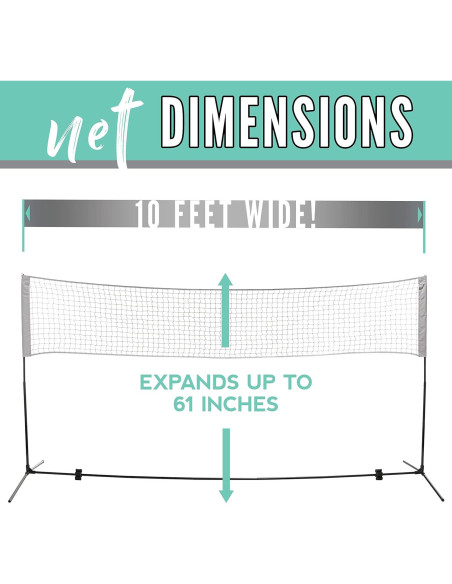 Red Ajustable Franklin Sports 3.05m para Voleibol y Tenis