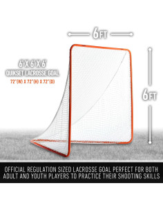 Meta de Lacrosse Franklin Sports 1.83m - Red Portátil para Jardín 2