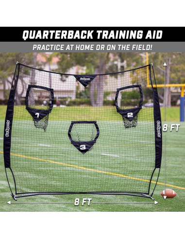 Red de Lanzamiento de Fútbol GoSports 2.44 m - Negro