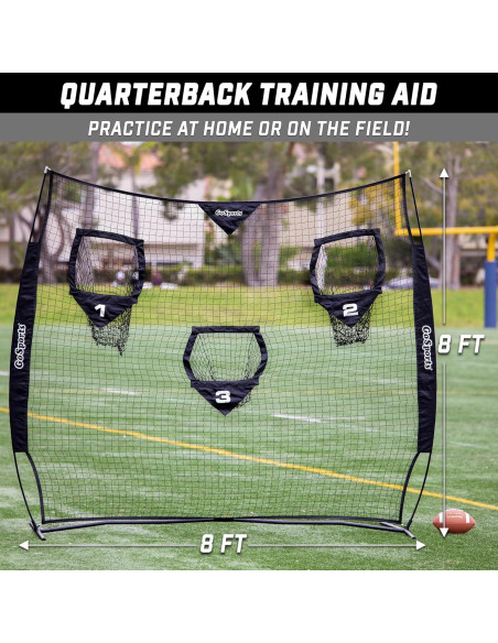 Red de Lanzamiento de Fútbol GoSports 2.44 m - Negro