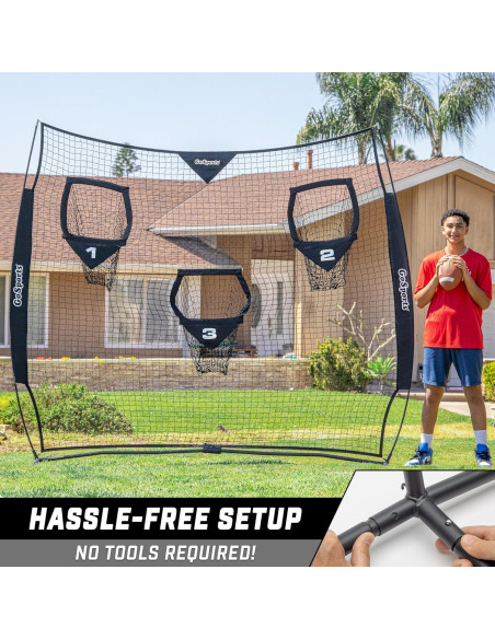 Red de Lanzamiento de Fútbol GoSports 2.44 m - Negro