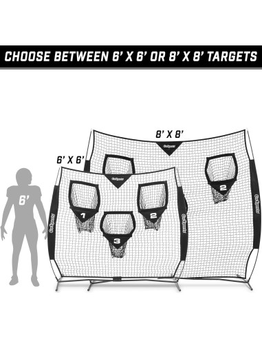 Red de Lanzamiento de Fútbol GoSports 2.44 m - Negro