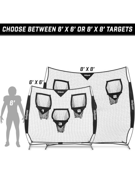Red de Lanzamiento de Fútbol GoSports 2.44 m - Negro
