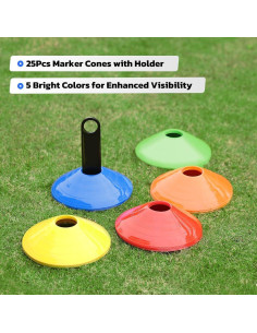 Conos de Fútbol GHB Paquete de 50 Conos de Entrenamiento 2