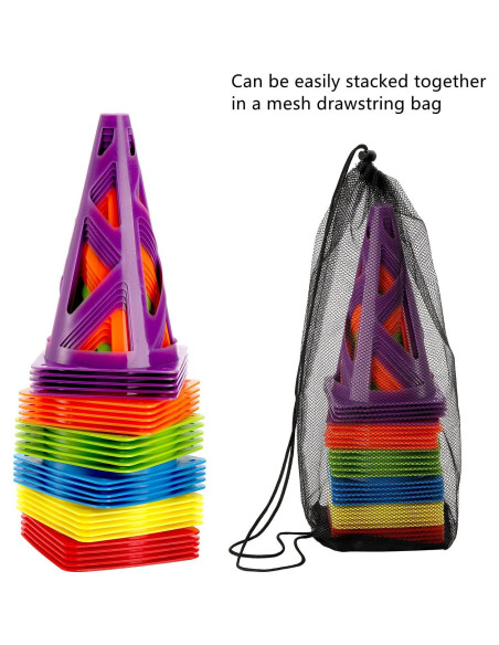 Conos de Entrenamiento de Agilidad ZEAYEA - Paquete de 30 Piezas