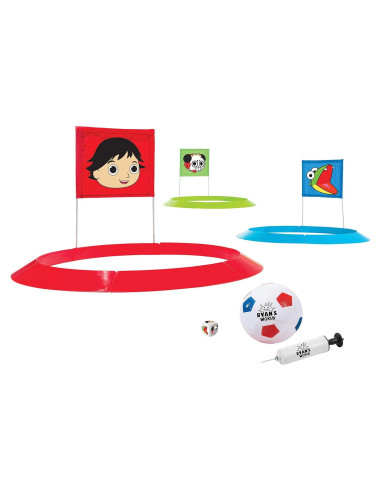 Conjunto de Foot Golf Franklin Sports Ryan's World - 1 Balón y 3 Objetivos 50.8 cm