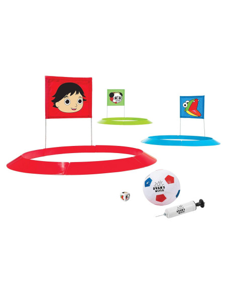 Conjunto de Foot Golf Franklin Sports Ryan's World - 1 Balón y 3 Objetivos 50.8 cm