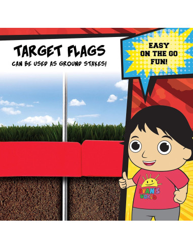 Conjunto de Foot Golf Franklin Sports Ryan's World - 1 Balón y 3 Objetivos 50.8 cm