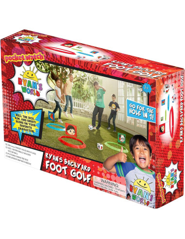 Conjunto de Foot Golf Franklin Sports Ryan's World - 1 Balón y 3 Objetivos 50.8 cm