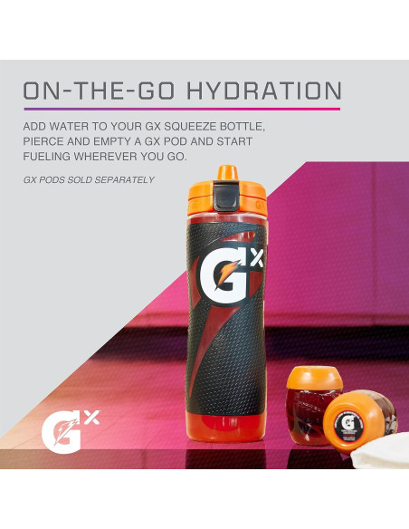 Botella de Squeeze Gatorade Gx 30 oz Antideslizante Gris