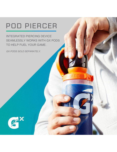 Botella de Squeeze Gatorade Gx 30 oz Antideslizante Gris