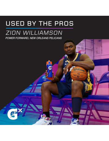 Botella de Squeeze Gatorade Gx 30 oz Antideslizante Gris