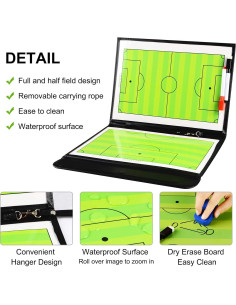 Pizarra Magnética de Entrenamiento de Fútbol LEAP 54x32 cm 2