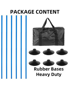 6 Postes de Agilidad Ajustables Nbguigdstr con Bases de Goma 2