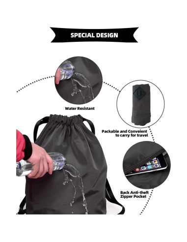 Bolsa Deportiva Impermeable Peicees 17L con Cierre de Cuerda