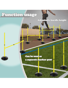 Conjunto de Vallas de Agilidad Voodans 1.0 m Ajustables 2