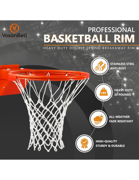 Aro de Baloncesto VosonBell 18" Doble Resorte Alta Resistencia