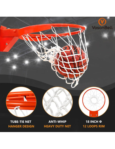 Aro de Baloncesto VosonBell 18" Doble Resorte Alta Resistencia