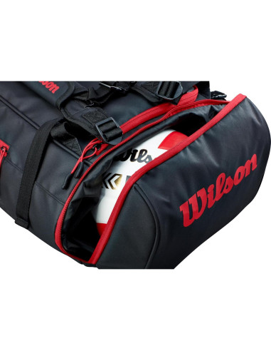 Bolsa de Deporte Wilson WTH132190 - Negro/Rojo, 77.6x29.5cm