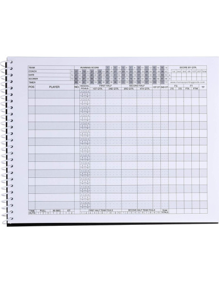 Libro de Puntuaciones de Baloncesto Murray Sporting Goods - 35 Juegos