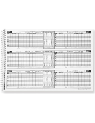 Libro de Puntuación de Voleibol Murray Sporting Goods - 30 Partidos