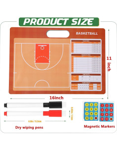 Pizarra de Entrenador SANXIULY Borrable Doble Cara 40.6x28cm 2