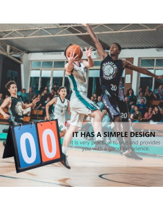 Marcador de Baloncesto Portátil BESPORTBLE 20x17cm PVC 2