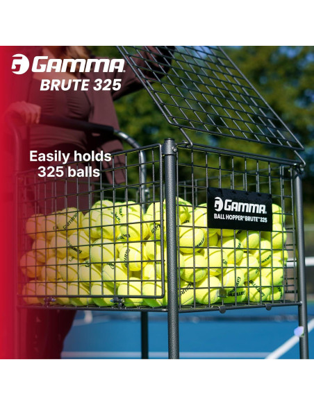 Carro de Pelotas GAMMA Brute 325 para Tenis, 325 Pelotas