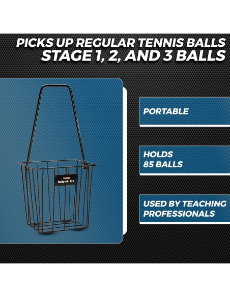 Recogedor de Pelotas de Tenis Tourna BP-PRO1 85 Pelotas