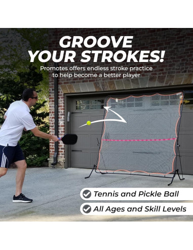 Red de Rebote Ajustable Tourna Rally Pro 2.13x2.13m Tenis Pickleball