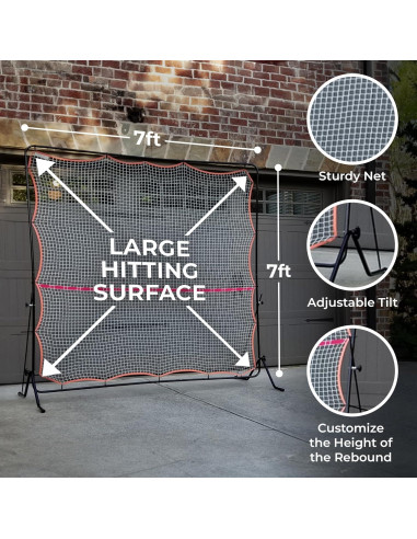 Red de Rebote Ajustable Tourna Rally Pro 2.13x2.13m Tenis Pickleball