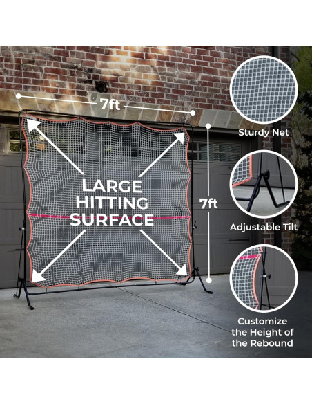 Red de Rebote Ajustable Tourna Rally Pro 2.13x2.13m Tenis Pickleball