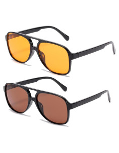Gafas de sol aviador TIANYESY retro unisex con protección UV