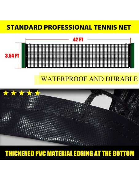 Red de Tenis Profesional ProGoal 12.8m Nylon Resistente