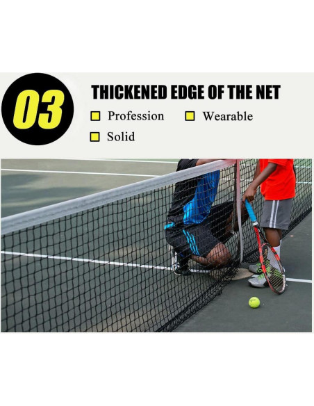 Red de Tenis Profesional ProGoal 12.8m Nylon Resistente