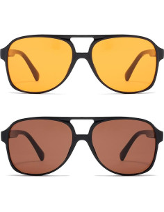 Gafas de sol aviador TIANYESY retro unisex con protección UV 2