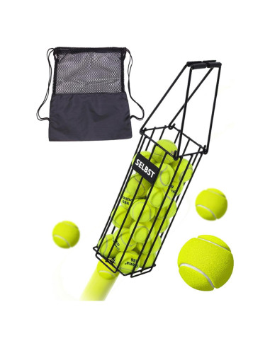 Recogedor de Pelotas de Tenis Selbst con Bolsa de Malla - 25 Pelotas