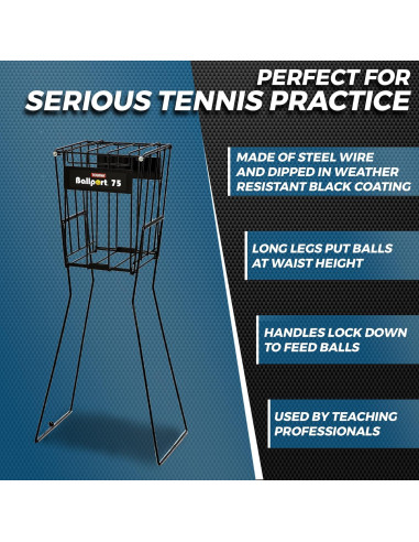 Recogedor de Pelotas Tourna BP-75 para Tenis 75 Pelotas