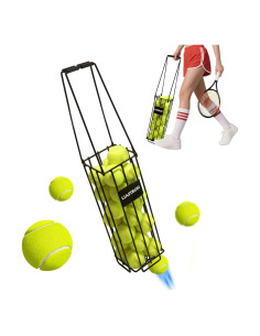 Cesta de Pelotas de Tenis LIASTRON Metal Portátil 76 cm