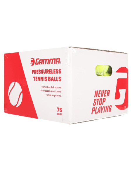 Caja de pelotas de tenis sin presión GAMMA - 75 unidades