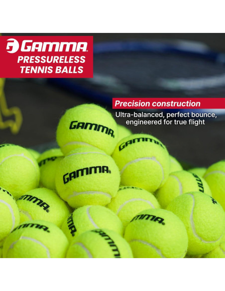 Caja de pelotas de tenis sin presión GAMMA - 75 unidades