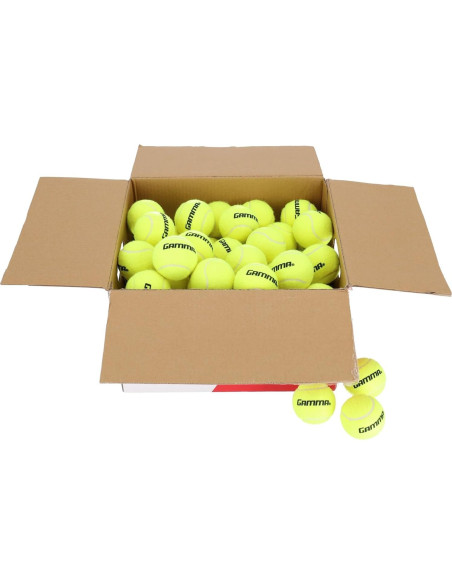 Caja de pelotas de tenis sin presión GAMMA - 75 unidades