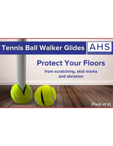 Deslizadores de Pelotas de Tenis AHS para Andadores - Paquete de 4