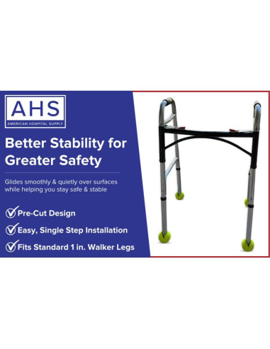 Deslizadores de Pelotas de Tenis AHS para Andadores - Paquete de 4