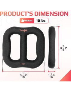 Mancuerna Multifuncional Yes4All 4.54 kg Neopreno 3 en 1 2