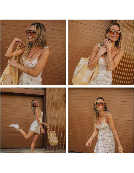 Gafas de sol aviador TIANYESY retro unisex 54x63mm