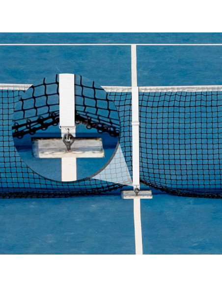 Correa de Red de Tenis Ajustable Cindeer 99x5cm Blanca - 2 Piezas