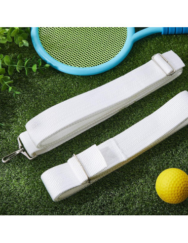 Correa de Red de Tenis Ajustable Cindeer 99x5cm Blanca - 2 Piezas