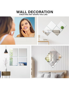 Espejo de Gimnasio en Casa VSAR 12Pcs 30.48x25.4cm Vidrio HD 2