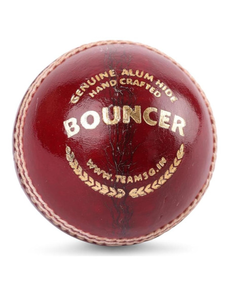 Pelota de Cricket SG Bouncer Roja Adulto Cuero Profesional